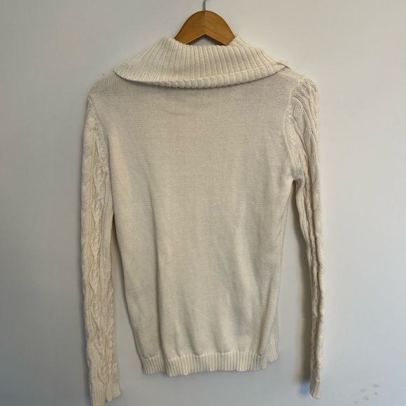 Marie Claire Cozy Cable Knit Sweater Cream size medium - Picture 5 of 5